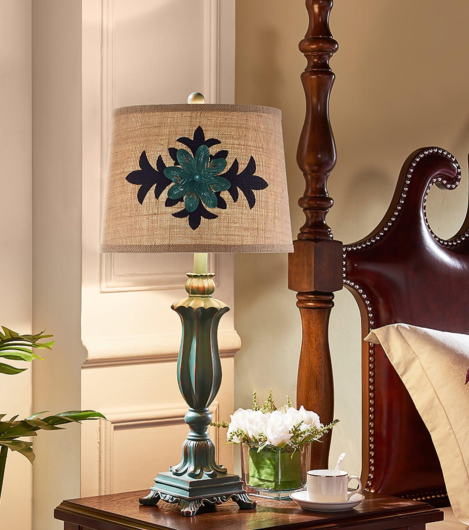 Xild Resin Fabric Table Lamp-Neutral Decor