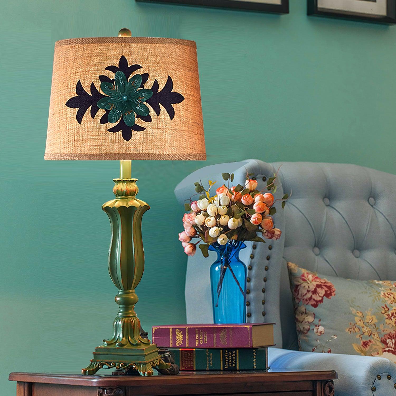 Xild Resin Fabric Table Lamp-Neutral Decor