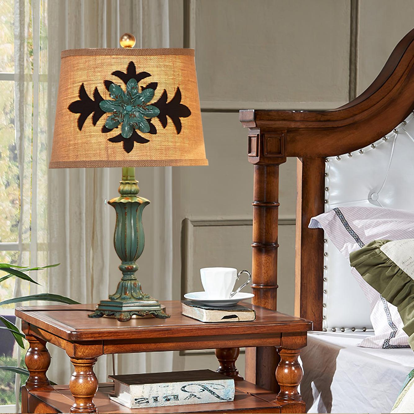 Xild Resin Fabric Table Lamp-Neutral Decor