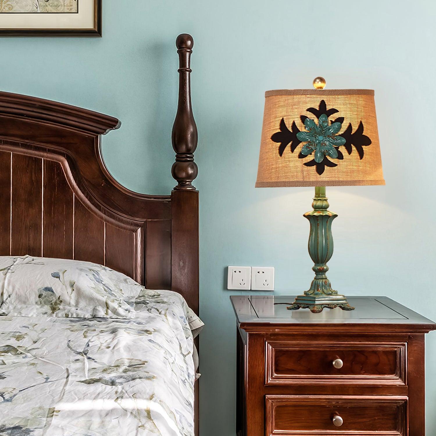 Xild Resin Fabric Table Lamp-Neutral Decor