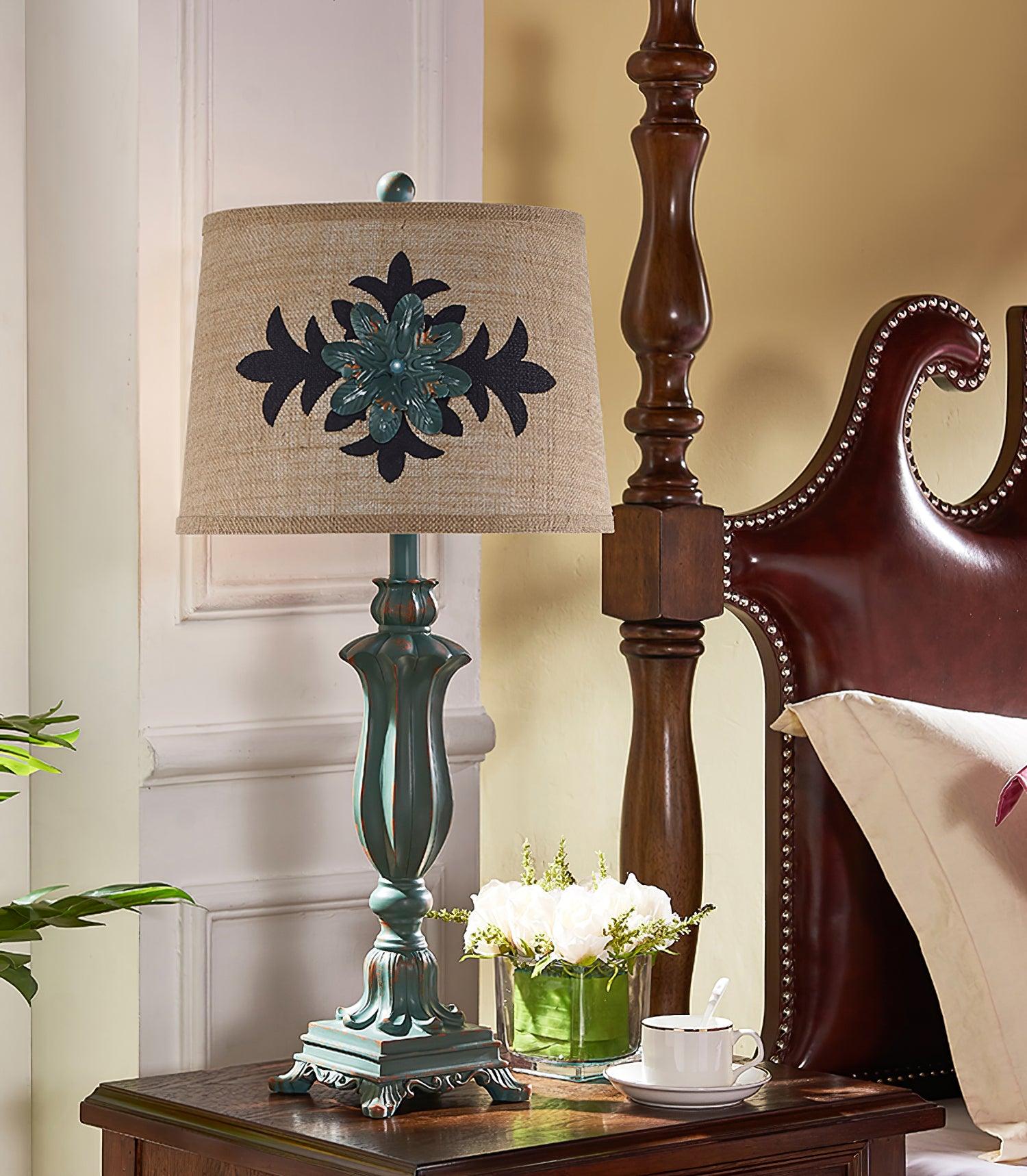 Xild Resin Fabric Table Lamp-Neutral Decor