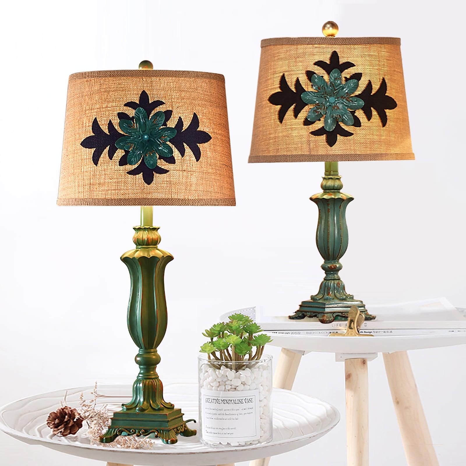 Xild Resin Fabric Table Lamp-Neutral Decor