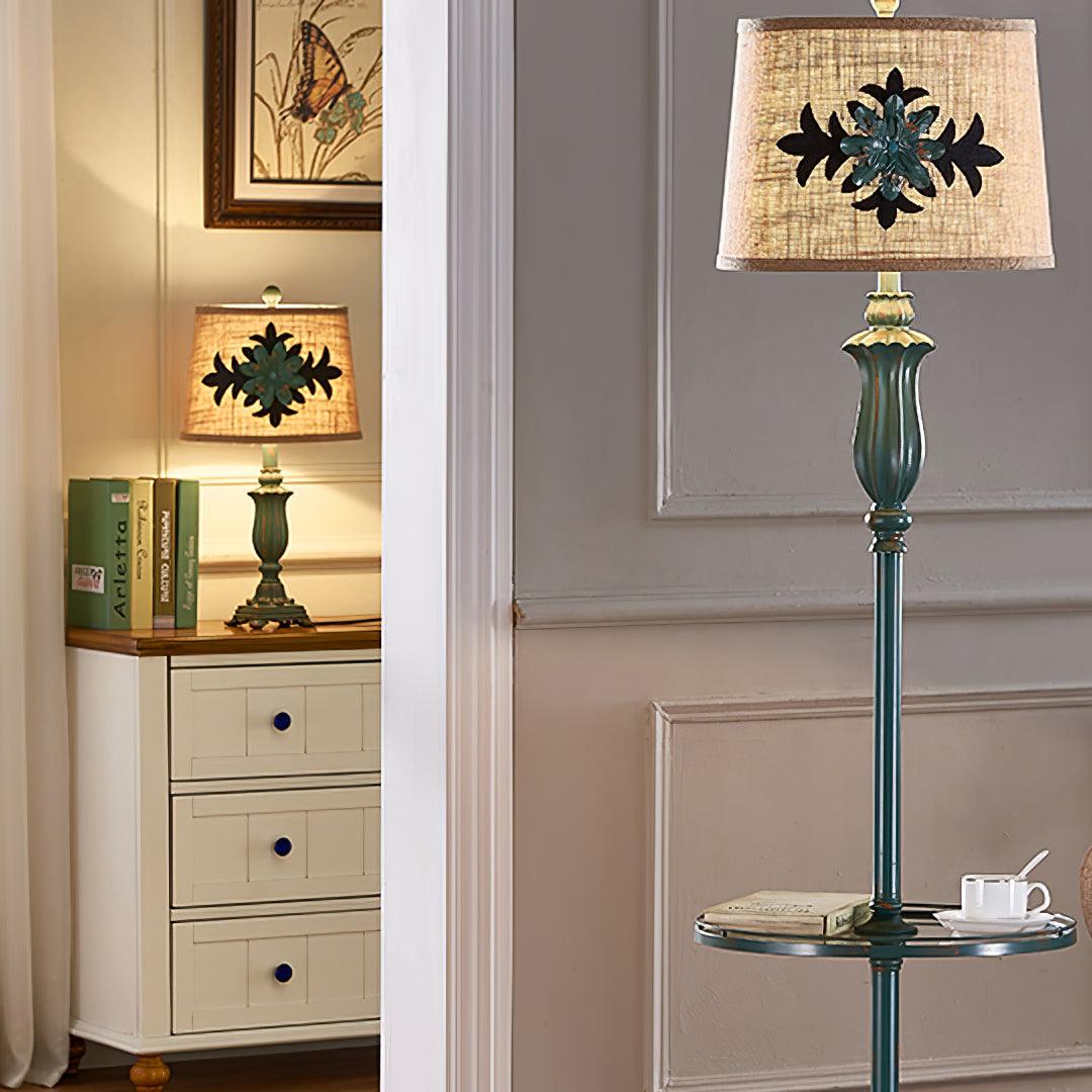 Xild Resin Fabric Table Lamp-Neutral Decor