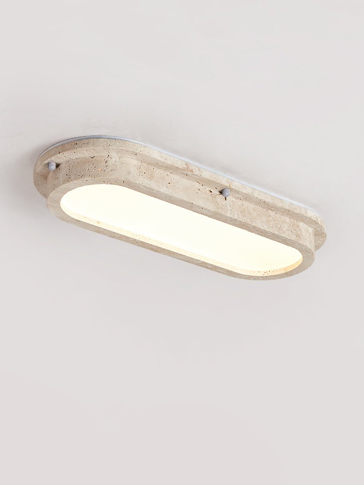 Remy Minimalist Yellow Travertine Linear Ceiling Lamp-Neutral Decor