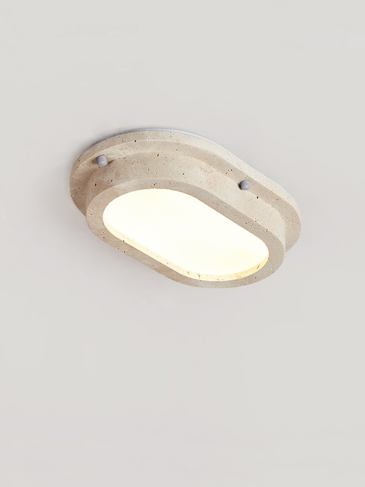 Remy Minimalist Yellow Travertine Linear Ceiling Lamp-Neutral Decor