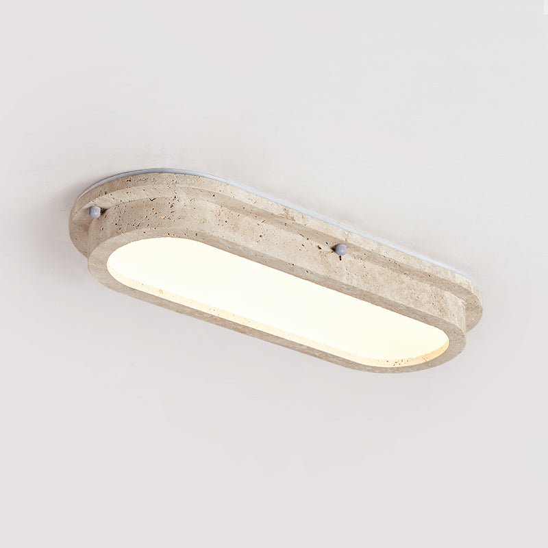 Remy Minimalist Yellow Travertine Linear Ceiling Lamp-Neutral Decor