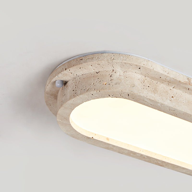 Remy Minimalist Yellow Travertine Linear Ceiling Lamp-Neutral Decor
