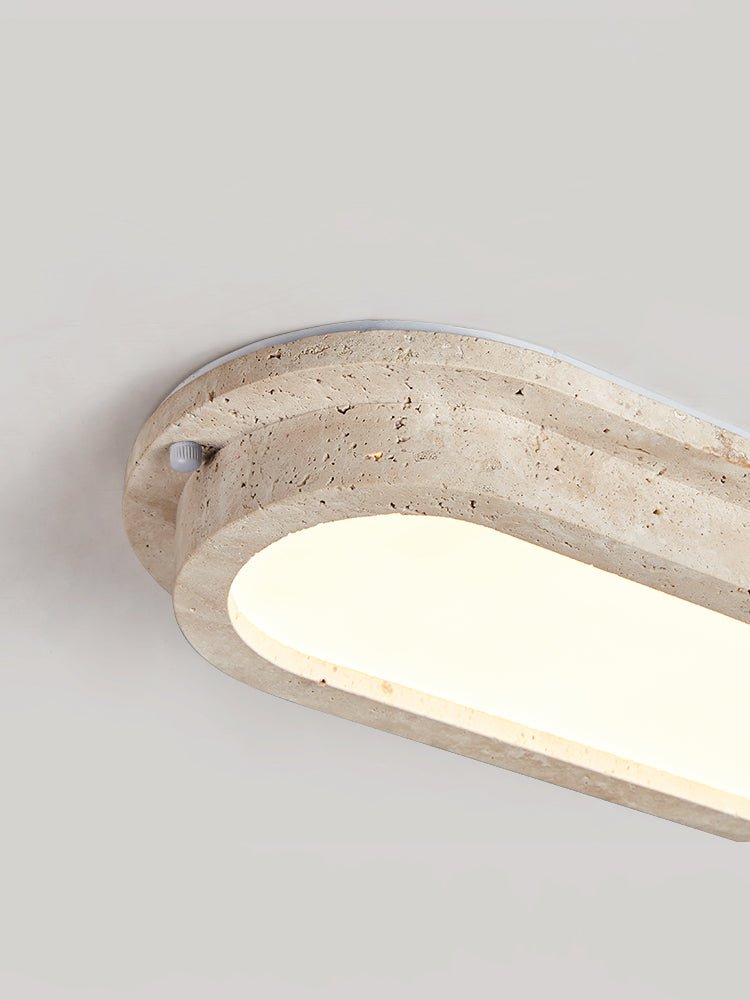 Remy Minimalist Yellow Travertine Linear Ceiling Lamp-Neutral Decor