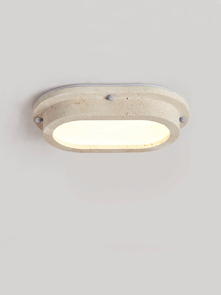 Remy Minimalist Yellow Travertine Linear Ceiling Lamp-Neutral Decor