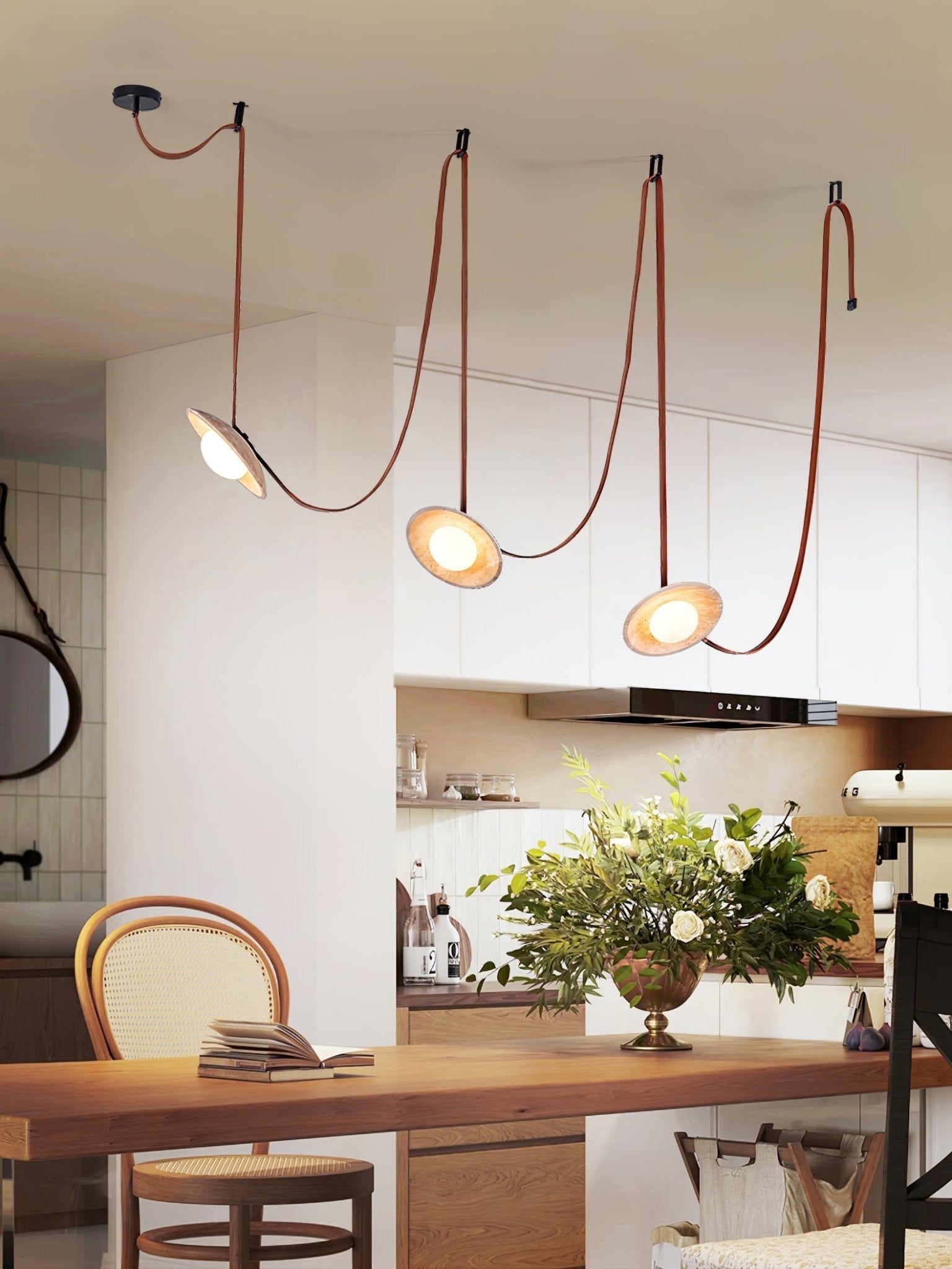 Ulsoryra Organic Travertine Pendant Light Cluster-Neutral Decor