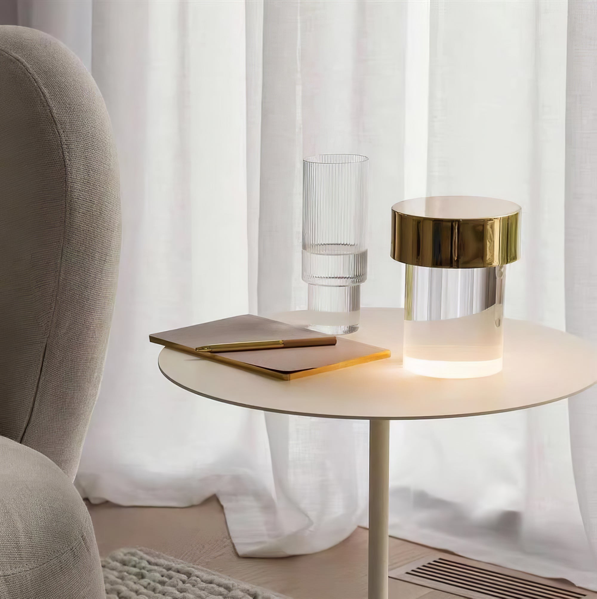 Pryden Minimalist Table Lamp-Neutral Decor