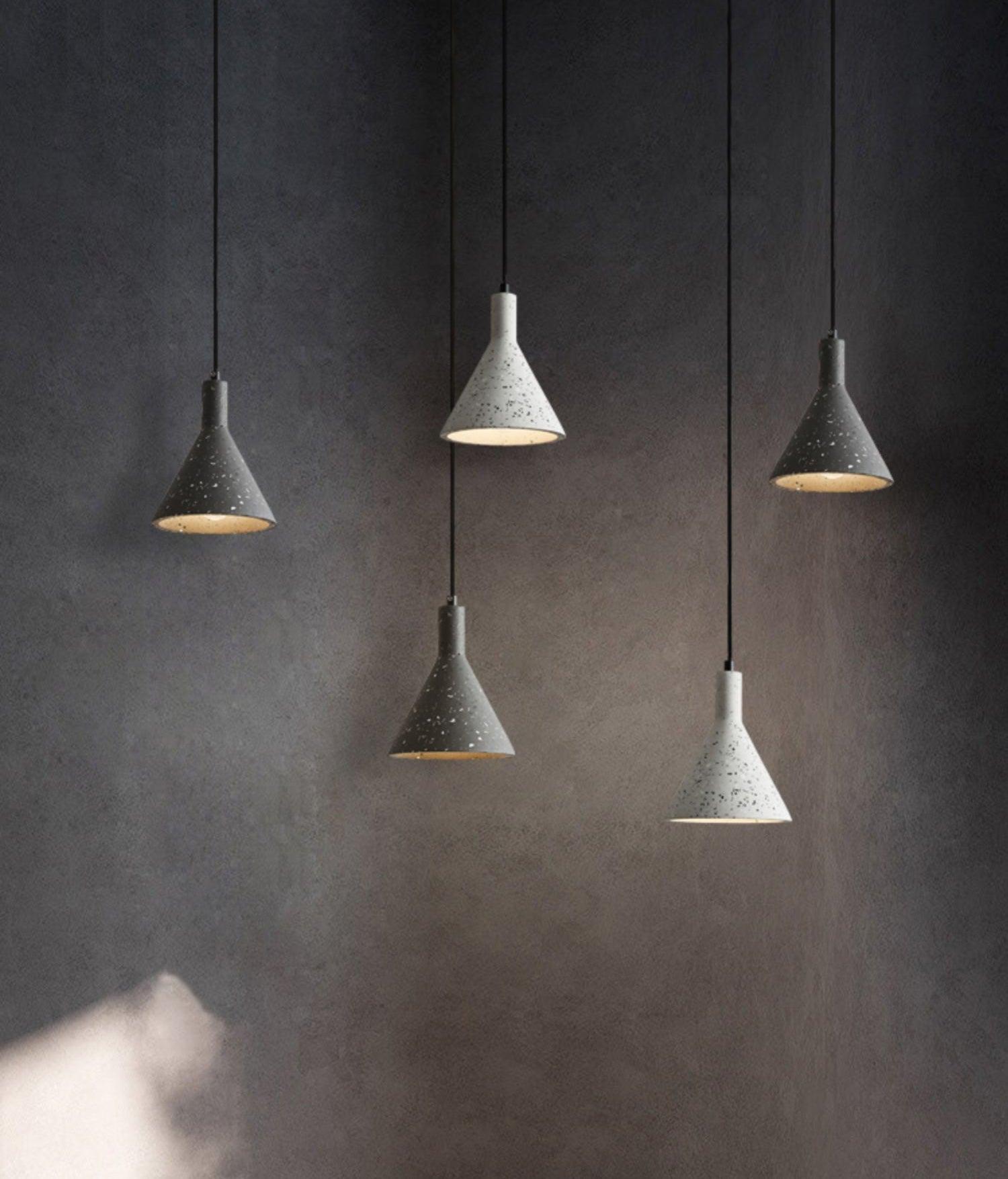 Aurshaor Minimalist Concrete Pendant Light-Neutral Decor