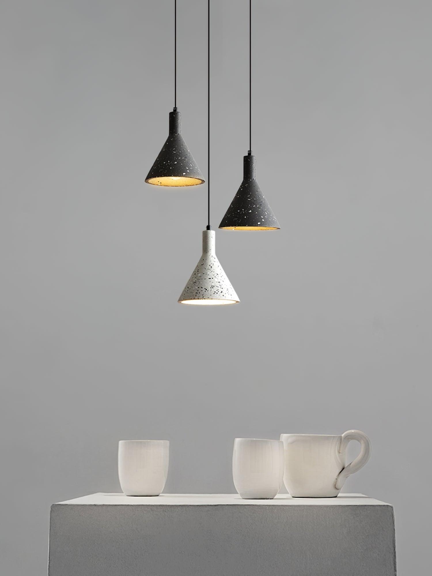 Aurshaor Minimalist Concrete Pendant Light-Neutral Decor
