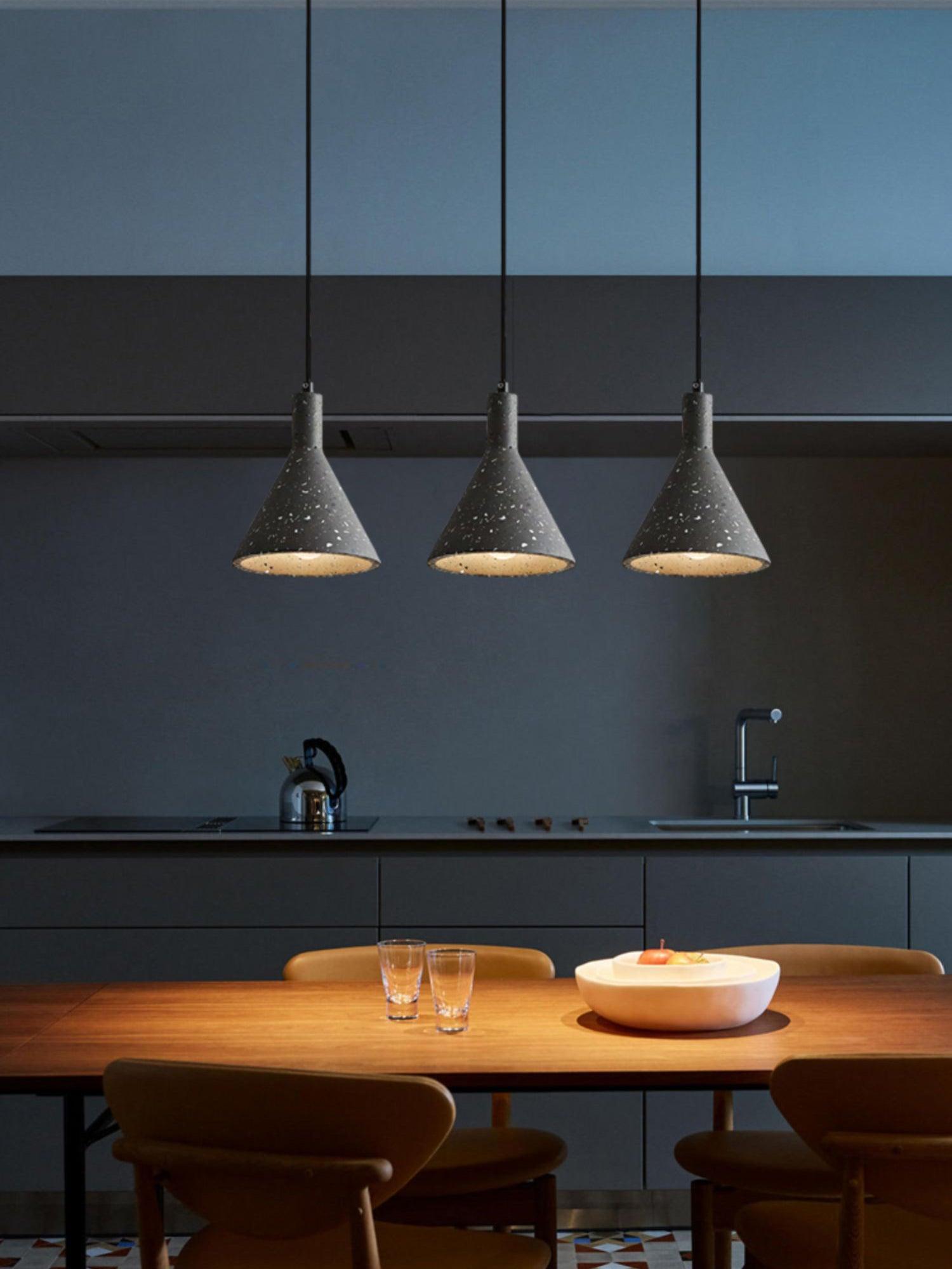Aurshaor Minimalist Concrete Pendant Light-Neutral Decor