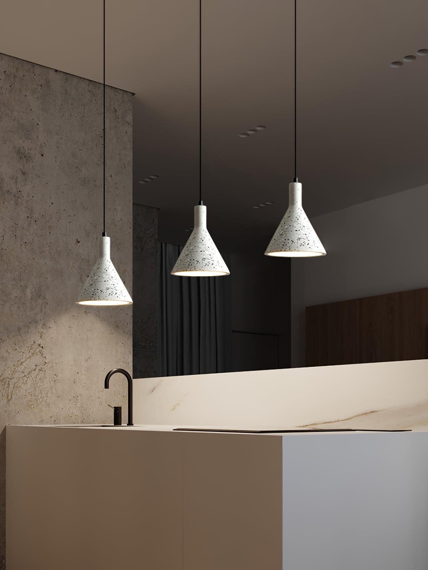 Aurshaor Minimalist Concrete Pendant Light-Neutral Decor