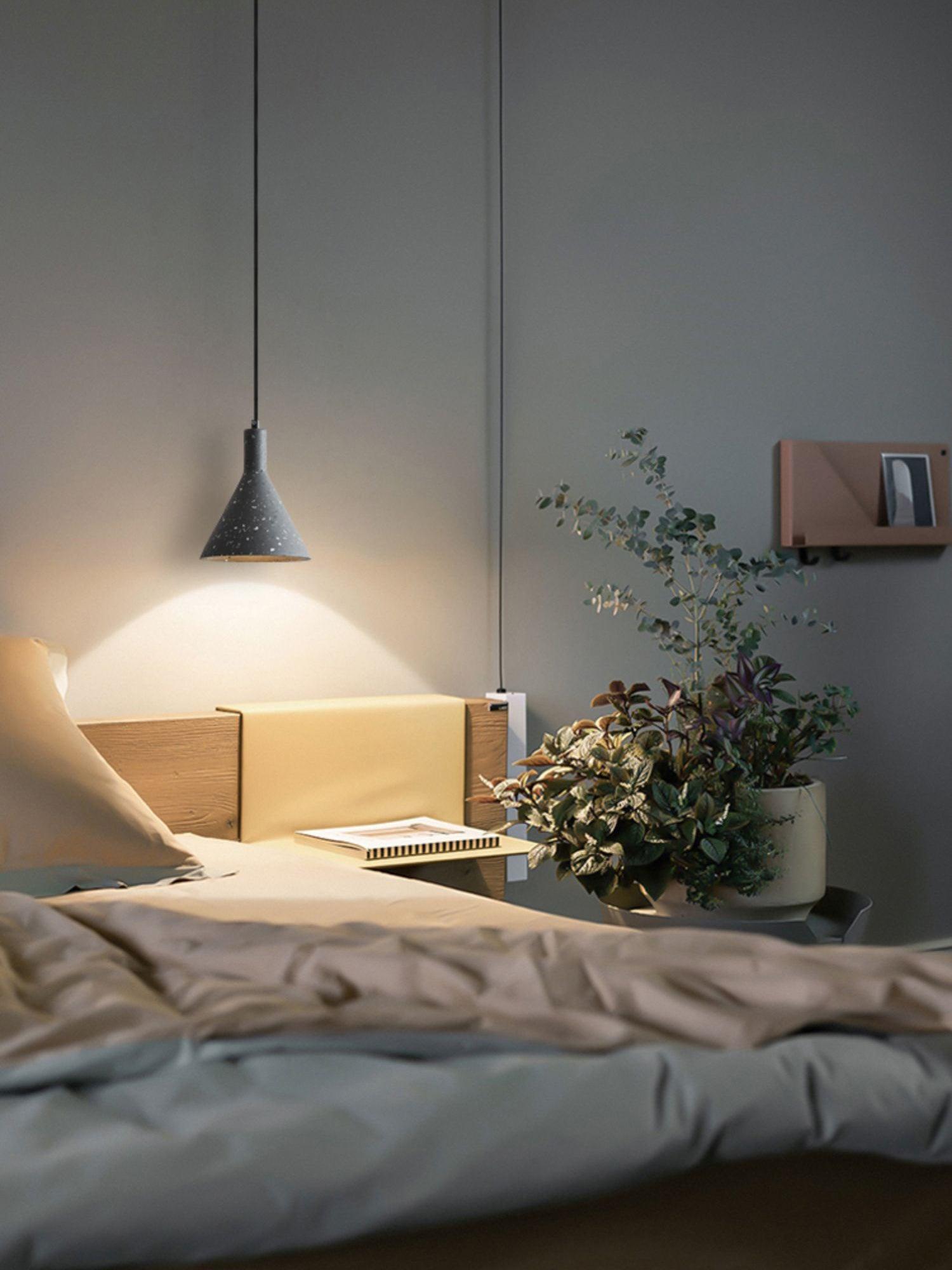 Aurshaor Minimalist Concrete Pendant Light-Neutral Decor