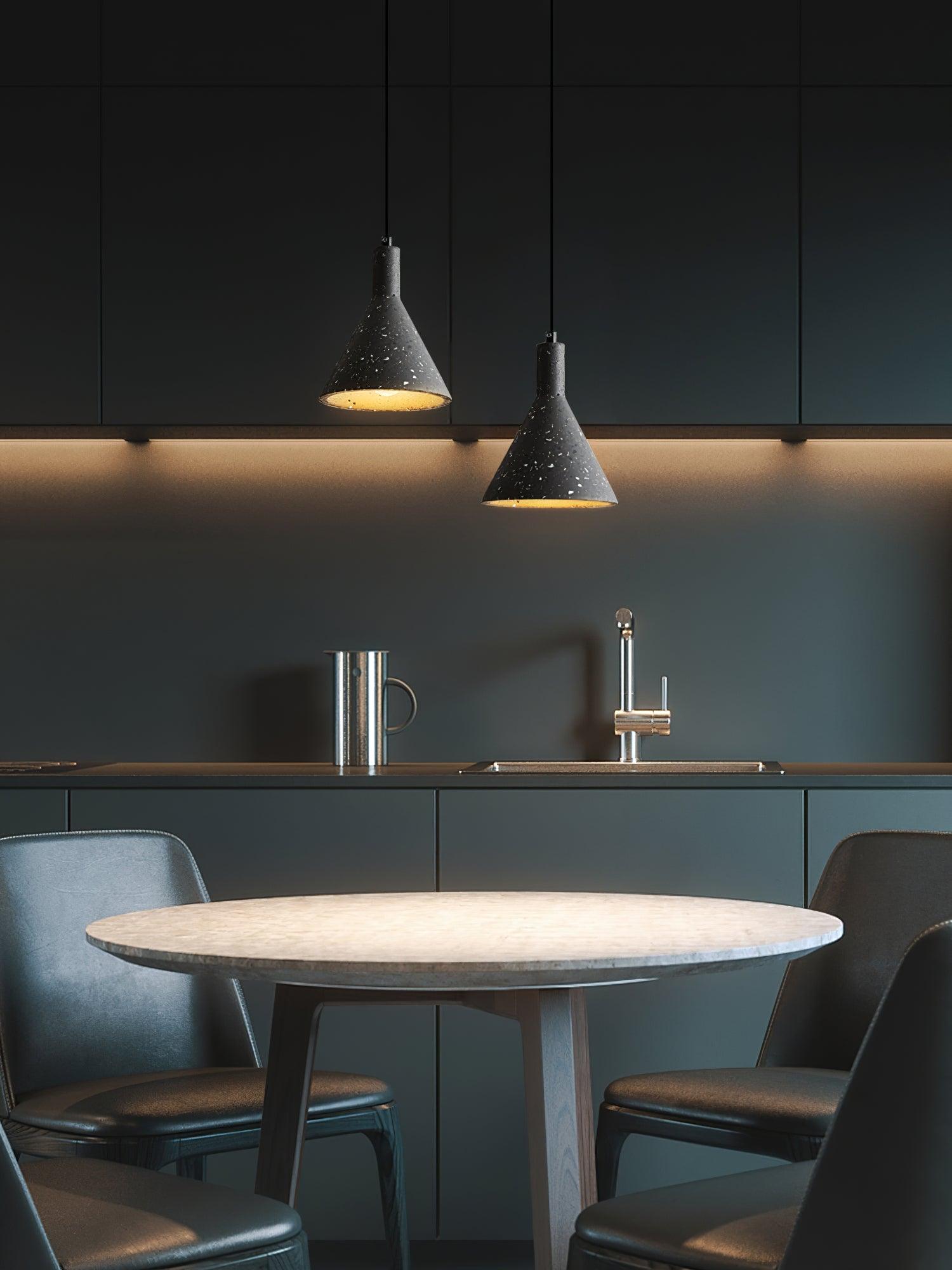 Aurshaor Minimalist Concrete Pendant Light-Neutral Decor