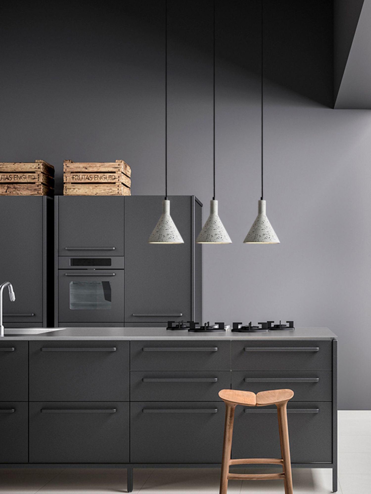 Aurshaor Minimalist Concrete Pendant Light-Neutral Decor