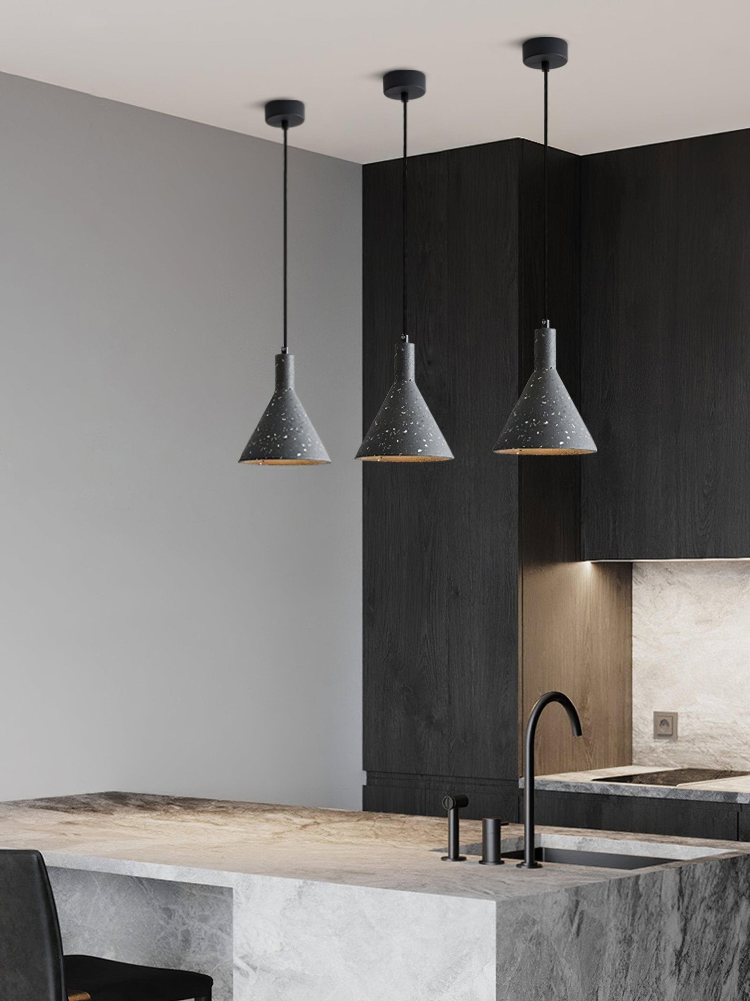 Aurshaor Minimalist Concrete Pendant Light-Neutral Decor