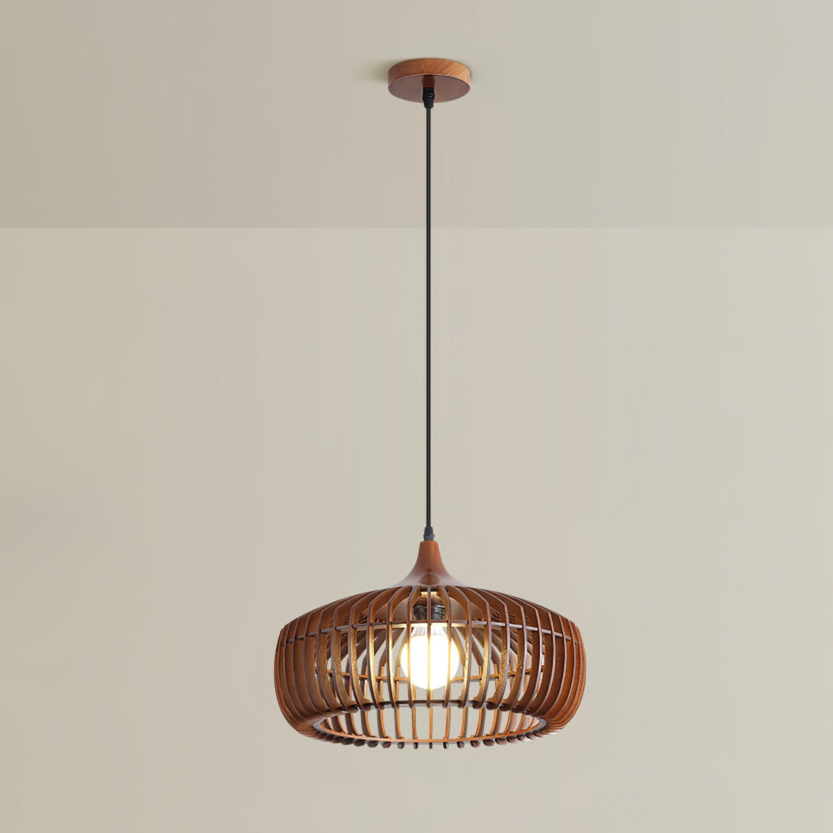 Lixu Wooden Retro Pendant Lamp-Neutral Decor