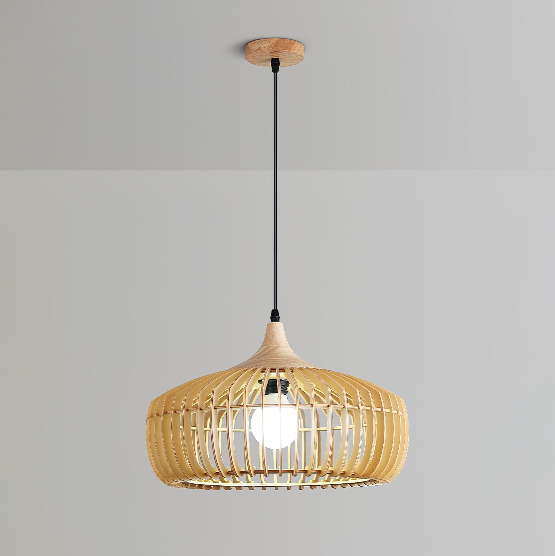 Lixu Wooden Retro Pendant Lamp-Neutral Decor