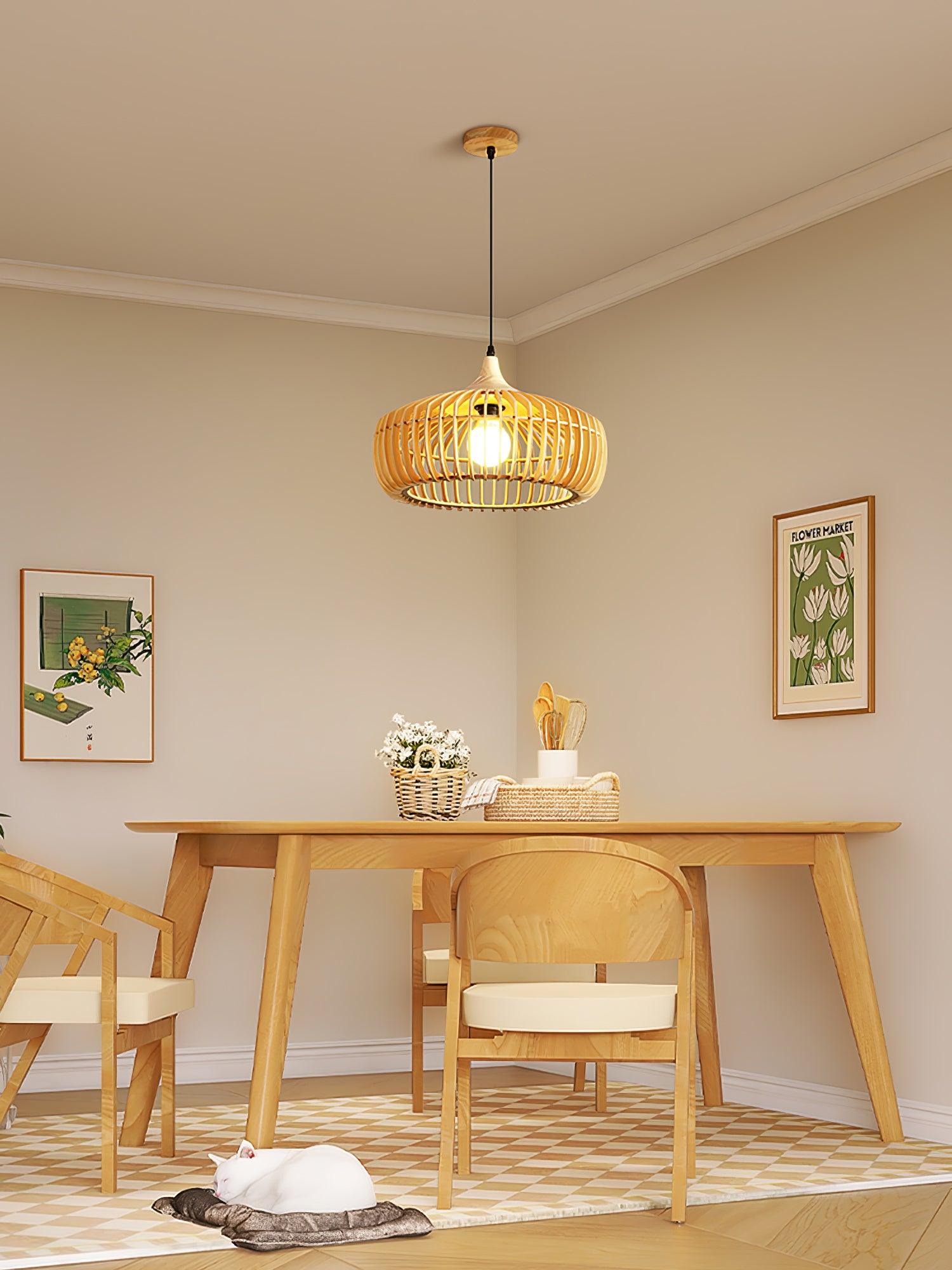 Lixu Wooden Retro Pendant Lamp-Neutral Decor