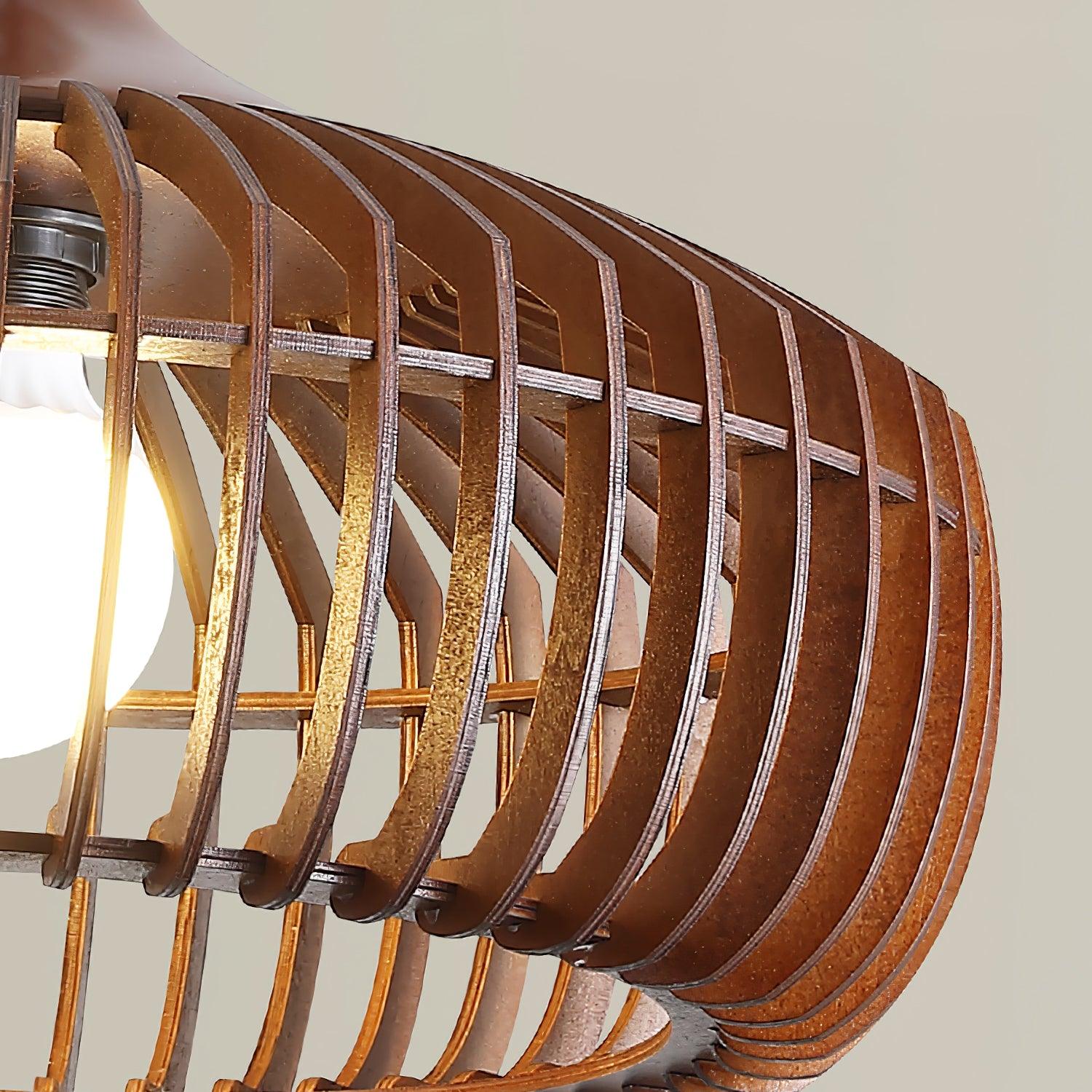 Lixu Wooden Retro Pendant Lamp-Neutral Decor