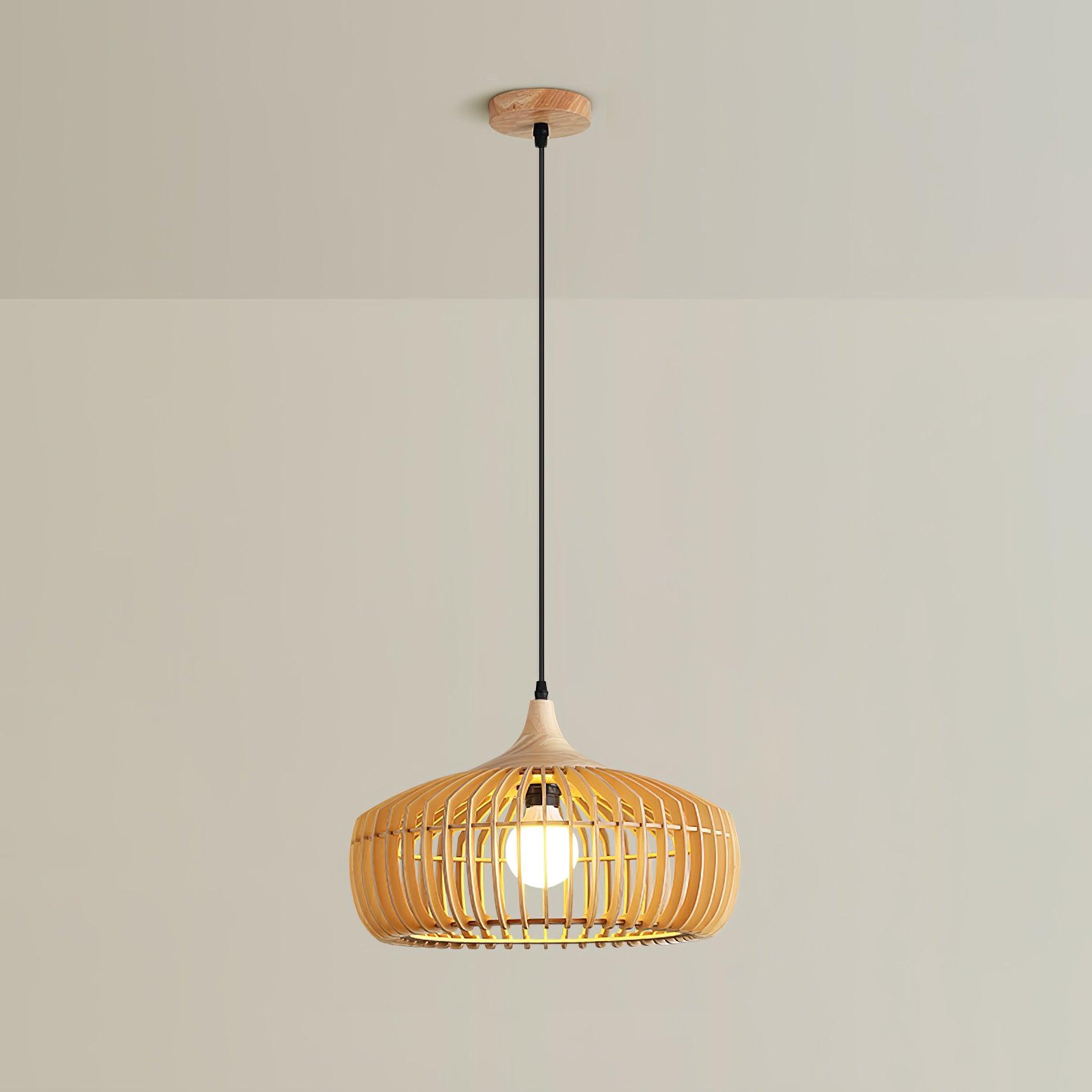 Lixu Wooden Retro Pendant Lamp-Neutral Decor