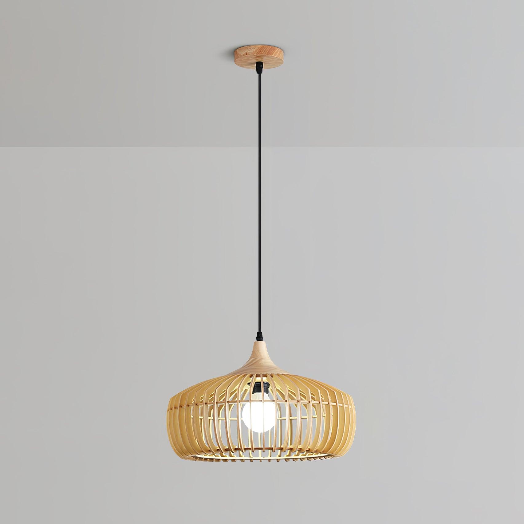 Lixu Wooden Retro Pendant Lamp-Neutral Decor