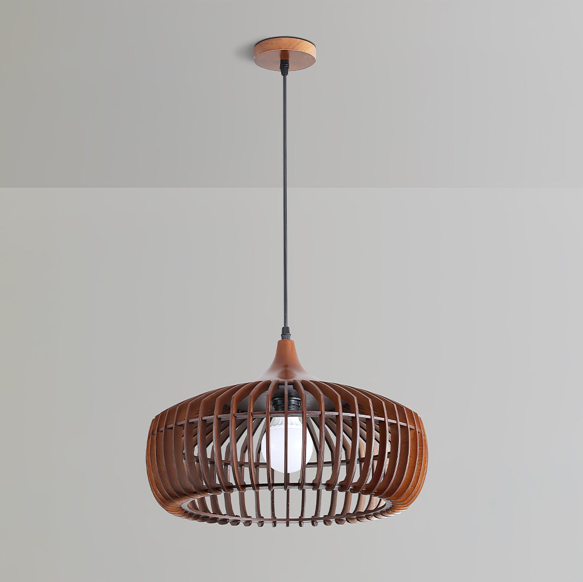 Lixu Wooden Retro Pendant Lamp-Neutral Decor