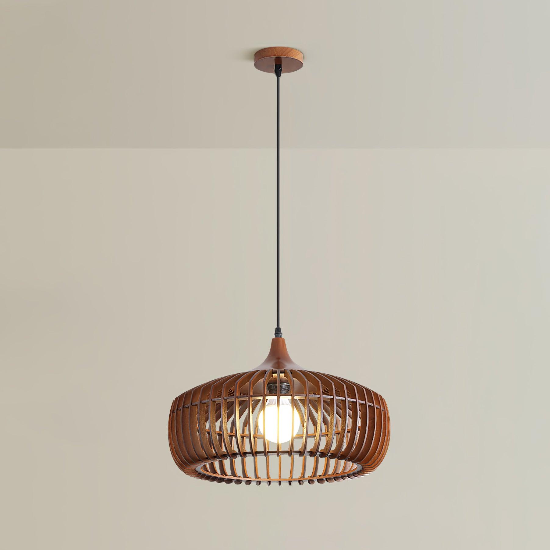 Lixu Wooden Retro Pendant Lamp-Neutral Decor