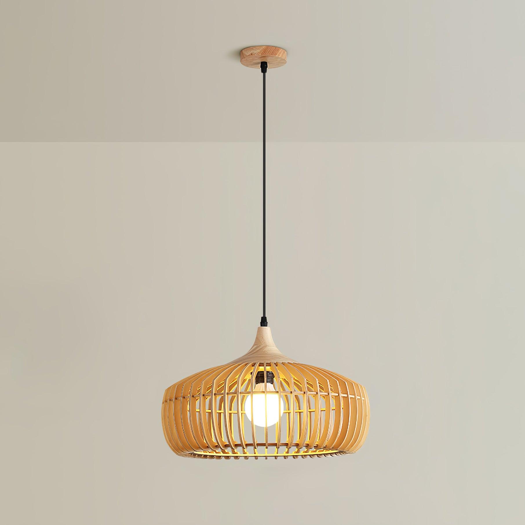 Lixu Wooden Retro Pendant Lamp-Neutral Decor
