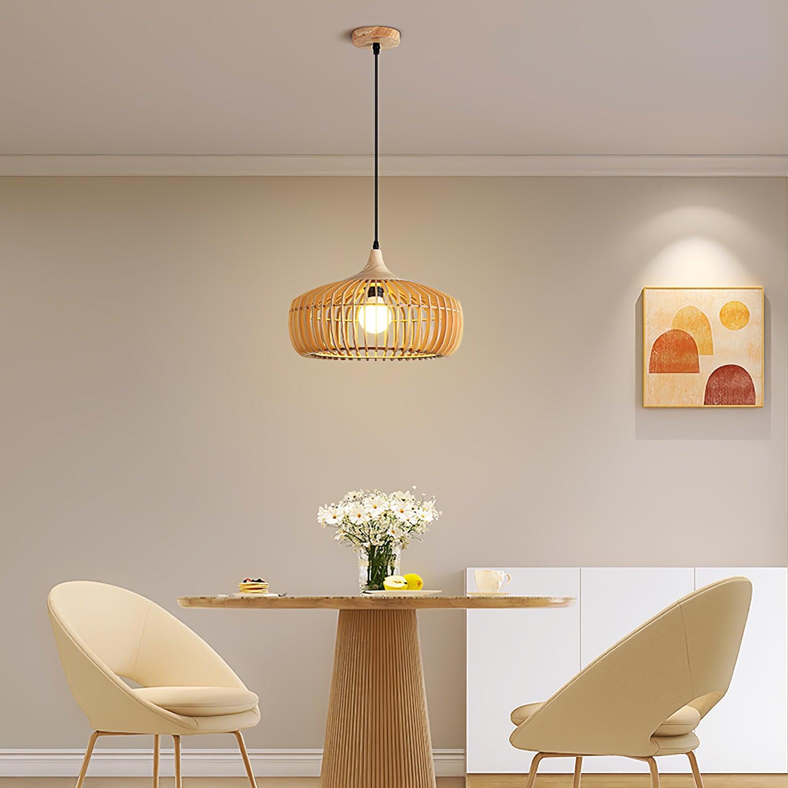 Lixu Wooden Retro Pendant Lamp-Neutral Decor