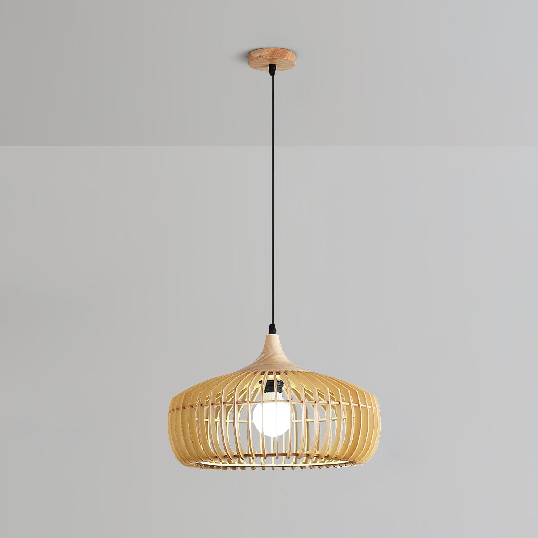 Lixu Wooden Retro Pendant Lamp-Neutral Decor