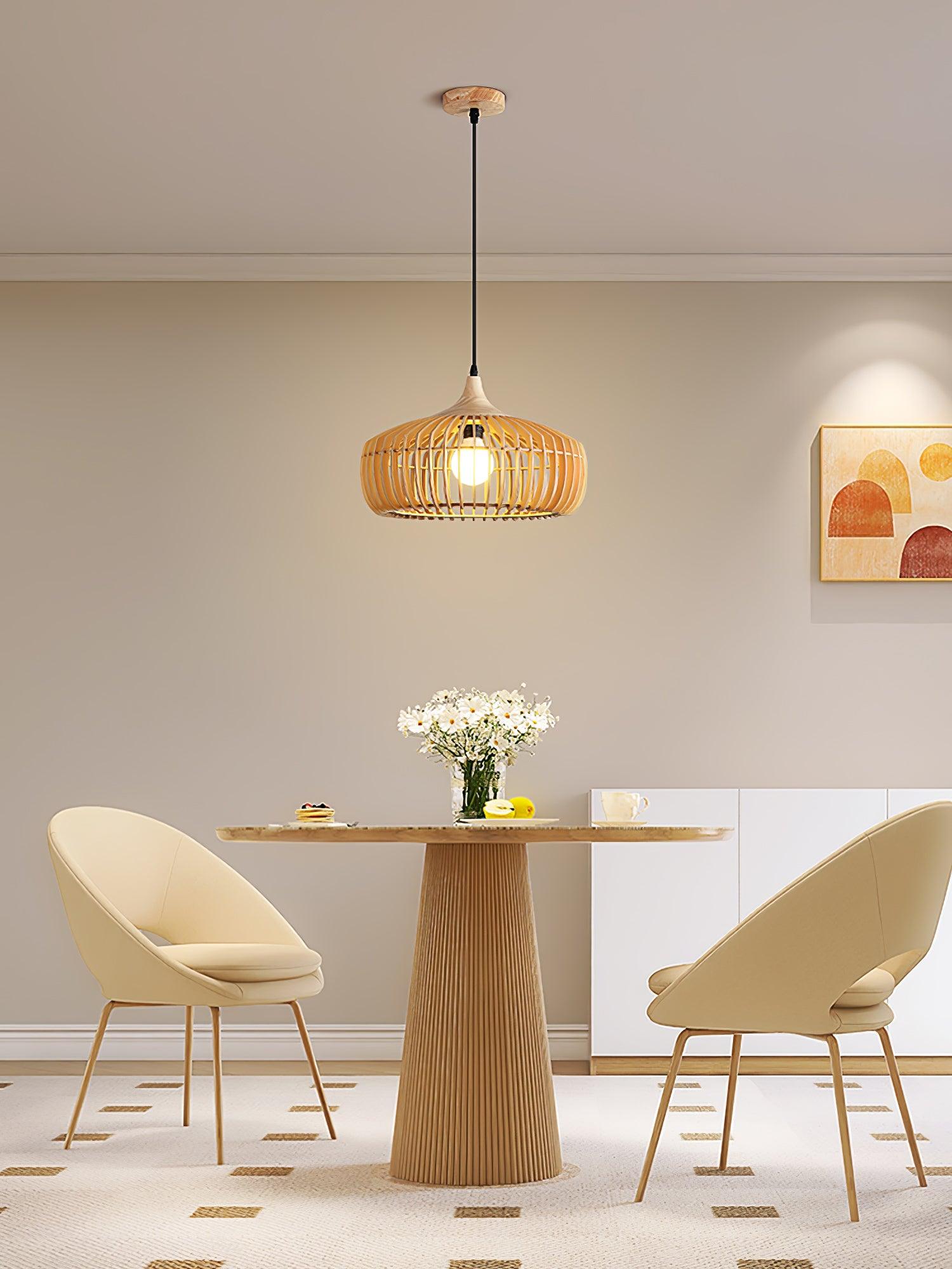 Lixu Wooden Retro Pendant Lamp-Neutral Decor