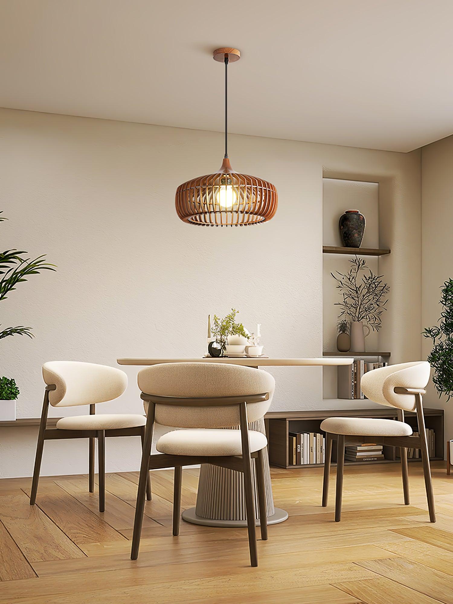 Lixu Wooden Retro Pendant Lamp-Neutral Decor