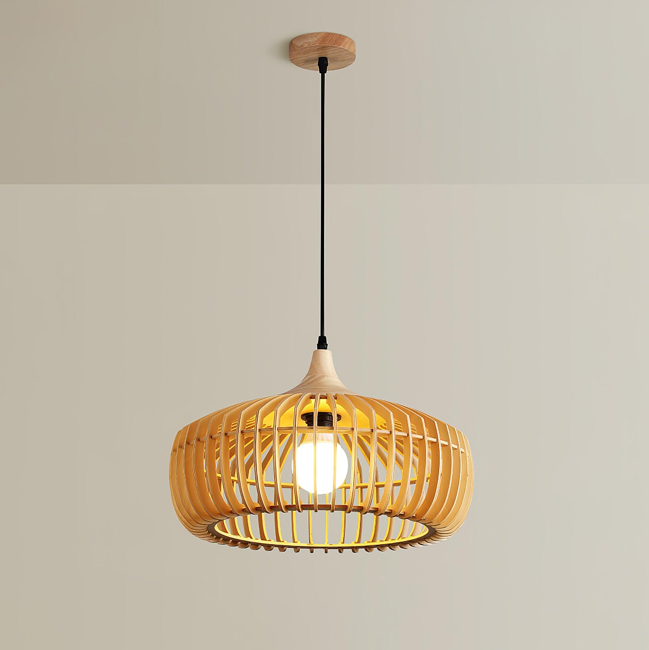 Lixu Wooden Retro Pendant Lamp-Neutral Decor