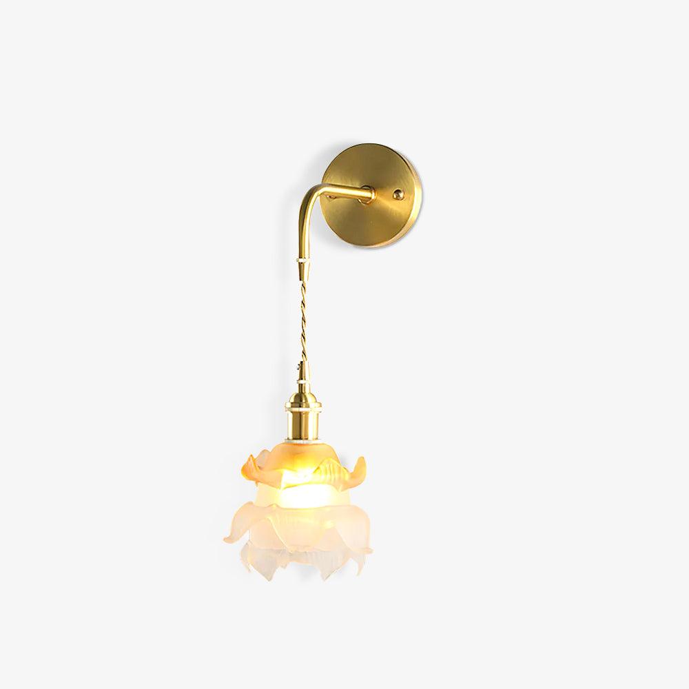 Amarira Premium Elegance Brass Glass Wall Lamp-Neutral Decor