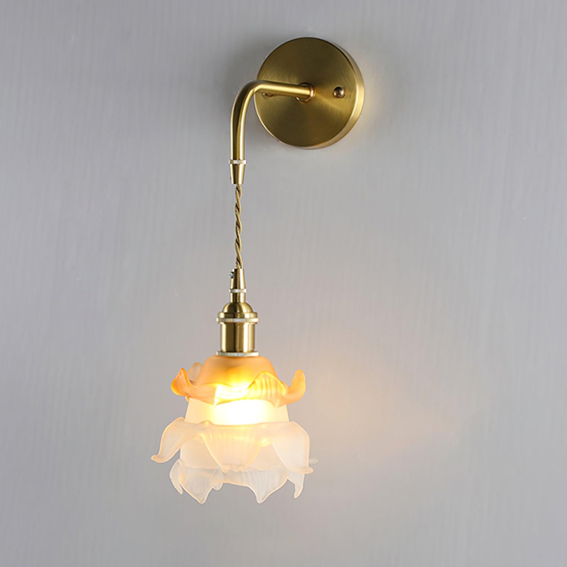 Amarira Premium Elegance Brass Glass Wall Lamp-Neutral Decor