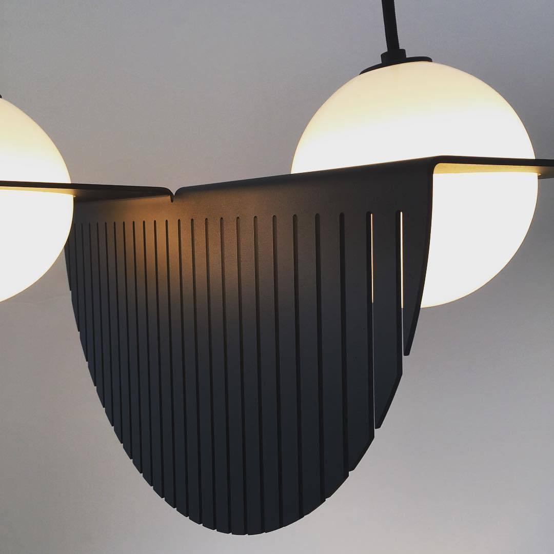 Irenol Black Contemporary Pendant Lamp-Neutral Decor