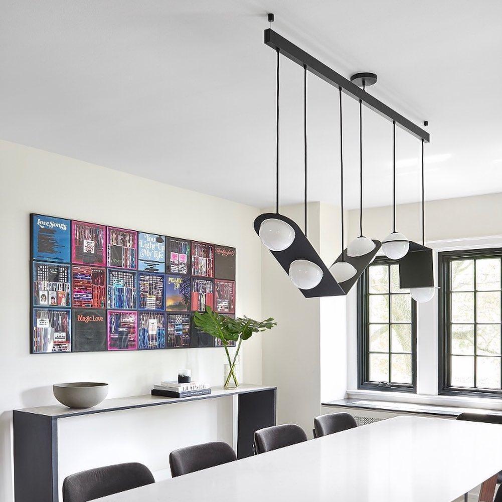 Irenol Black Contemporary Pendant Lamp-Neutral Decor