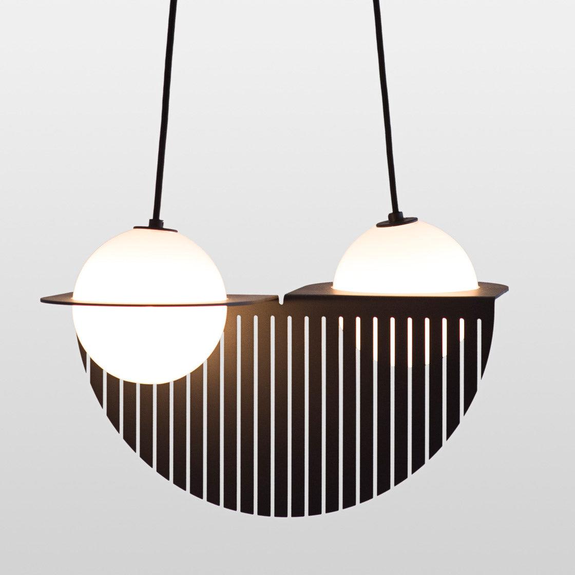 Irenol Black Contemporary Pendant Lamp-Neutral Decor