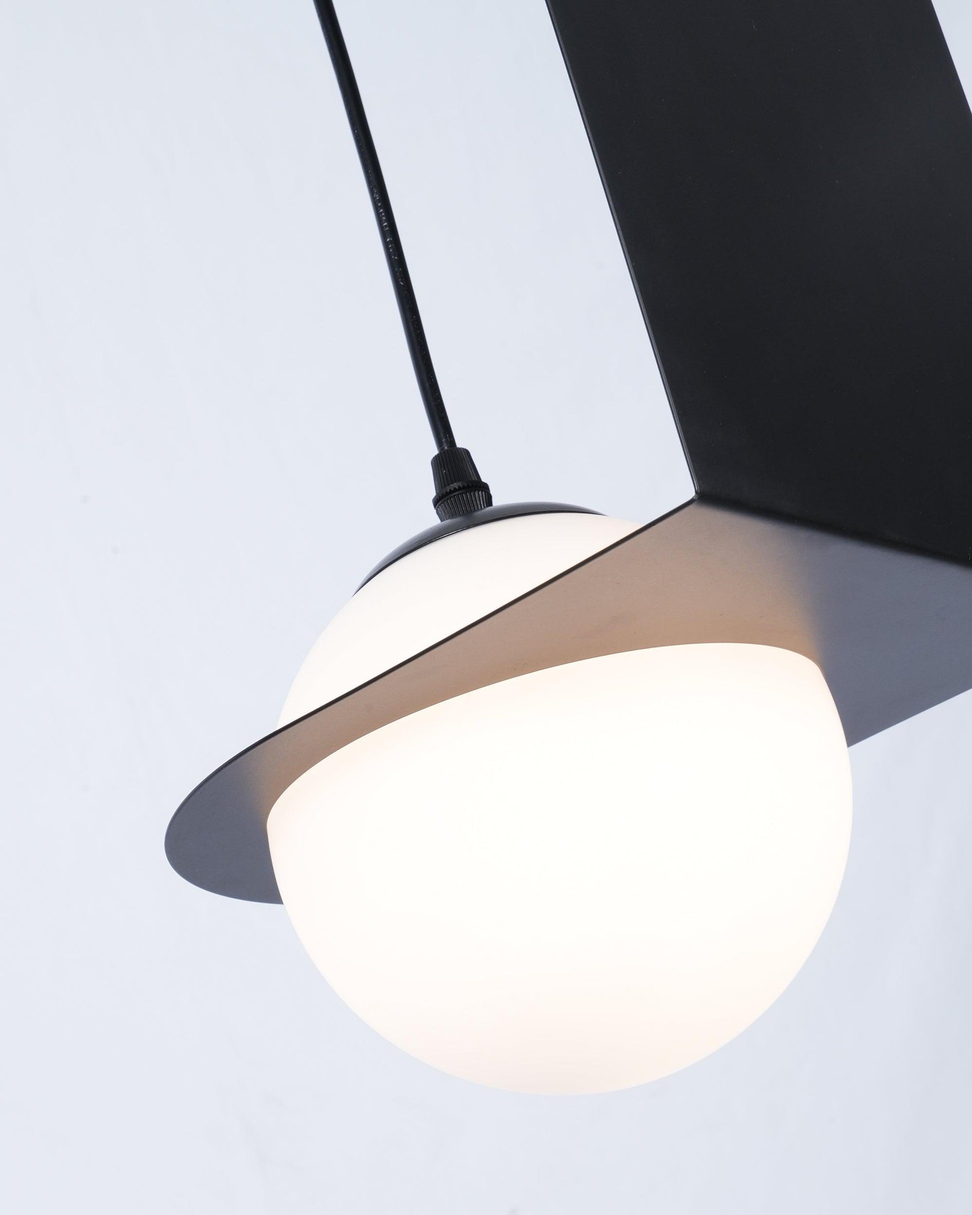 Irenol Black Contemporary Pendant Lamp-Neutral Decor