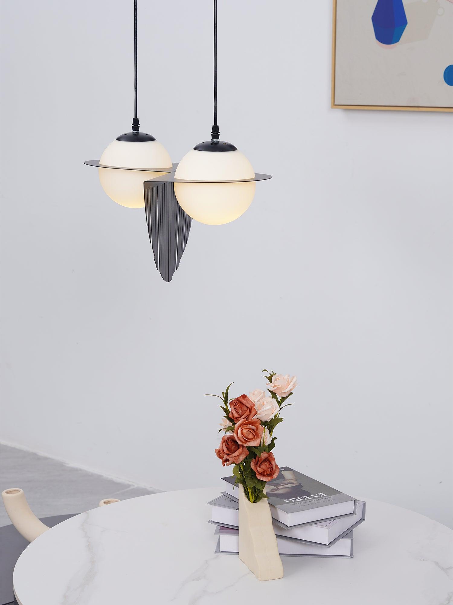 Irenol Black Contemporary Pendant Lamp-Neutral Decor