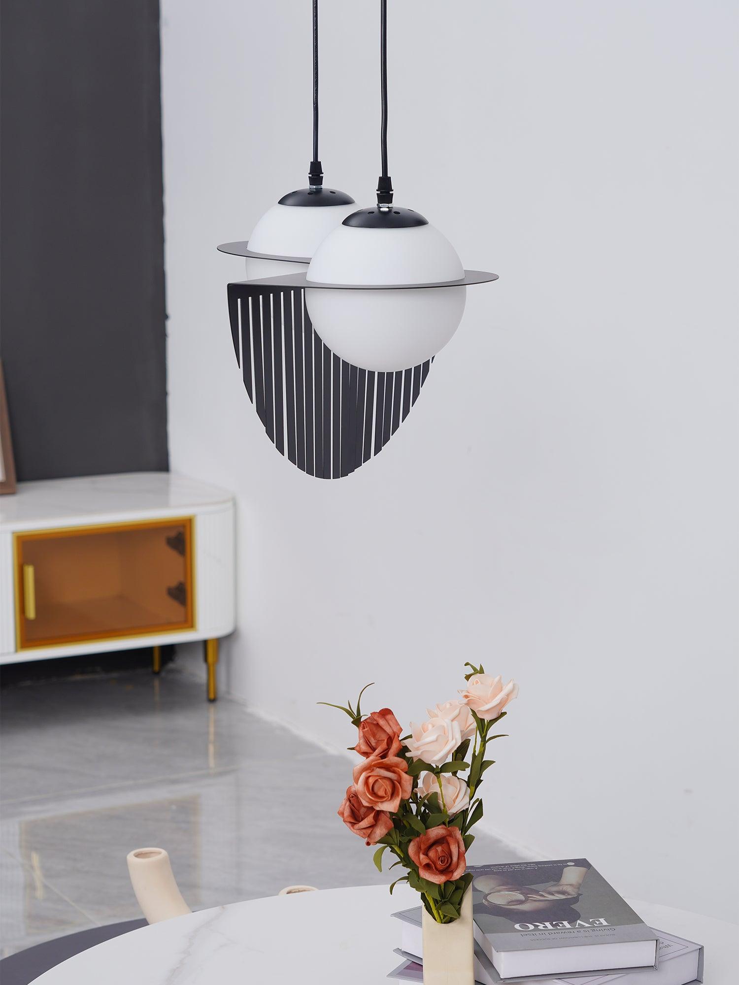 Irenol Black Contemporary Pendant Lamp-Neutral Decor