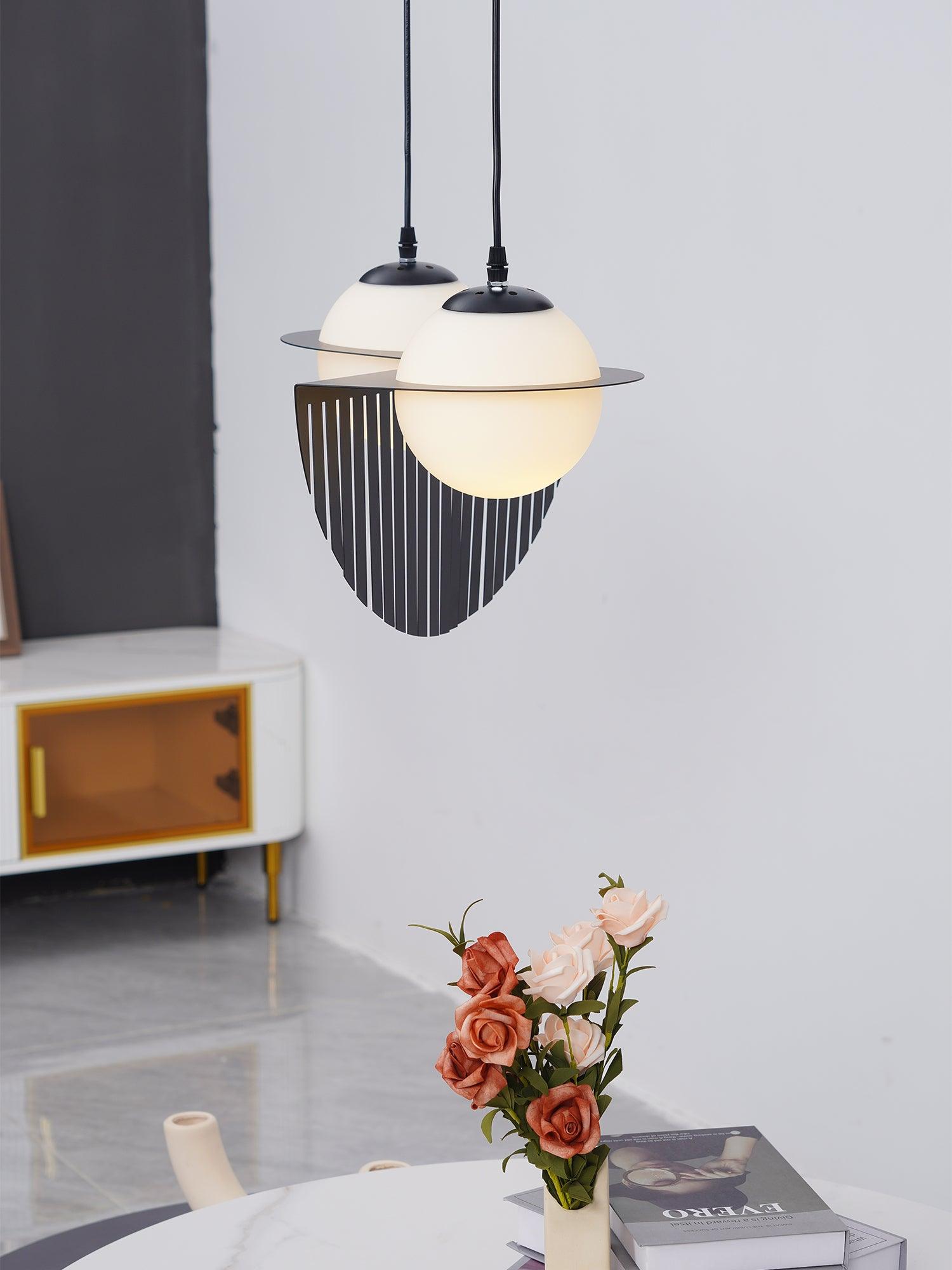 Irenol Black Contemporary Pendant Lamp-Neutral Decor