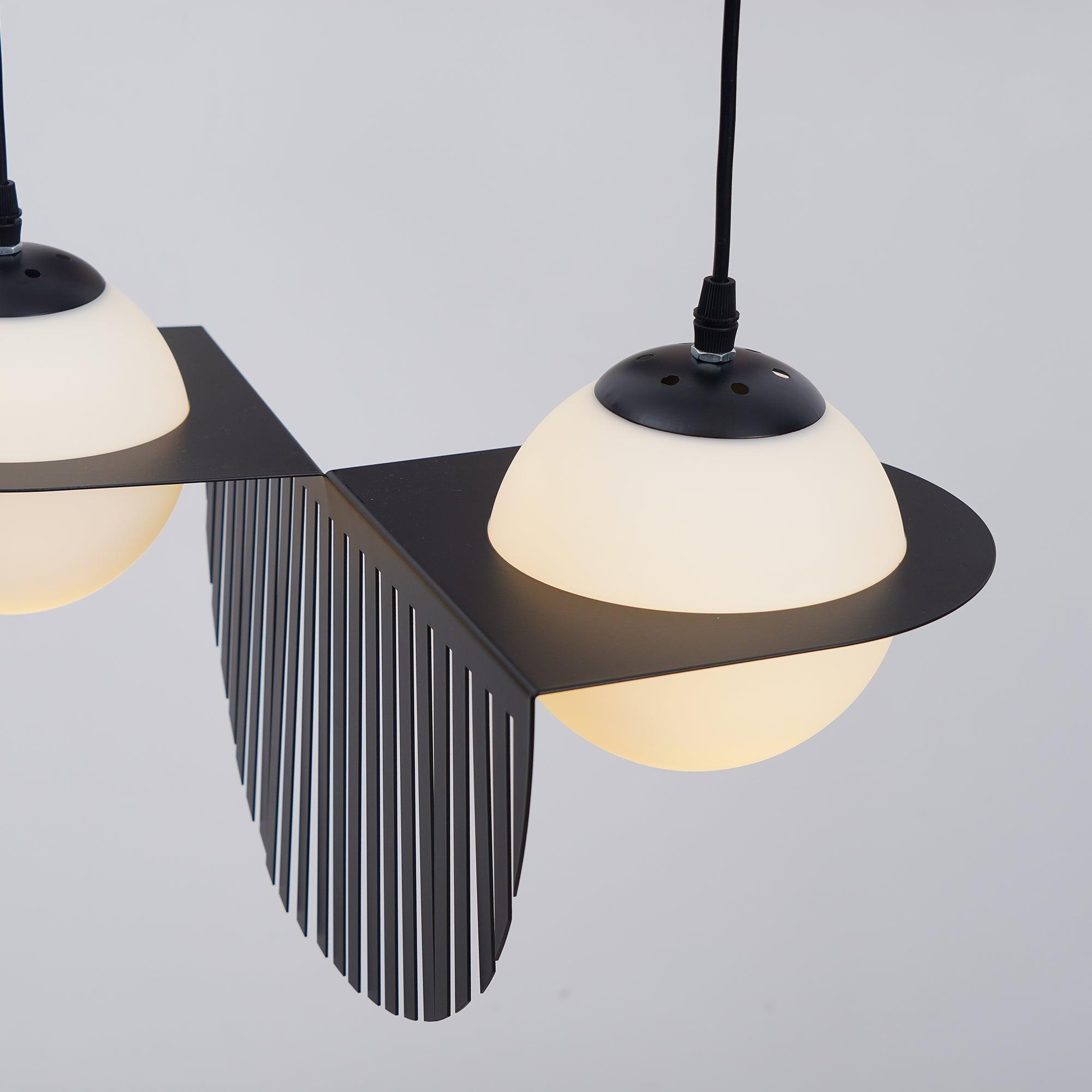 Irenol Black Contemporary Pendant Lamp-Neutral Decor