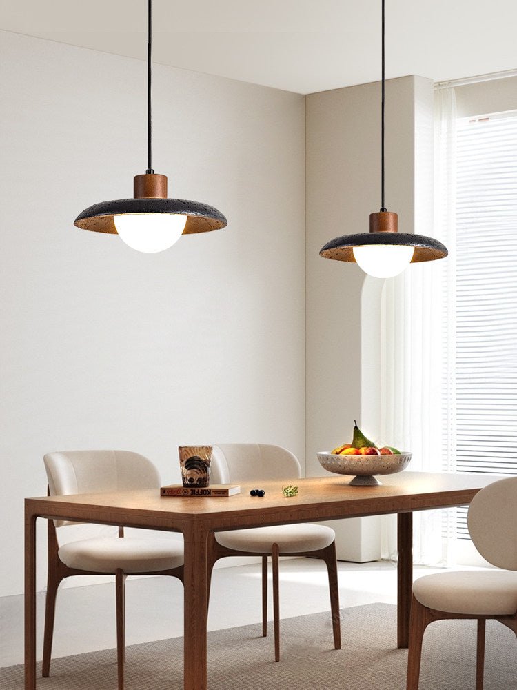 Podve Black Travertine Minimalist Pendant Light-Neutral Decor