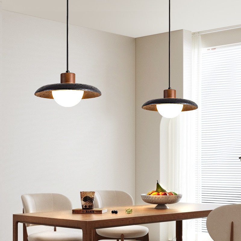 Podve Black Travertine Minimalist Pendant Light-Neutral Decor