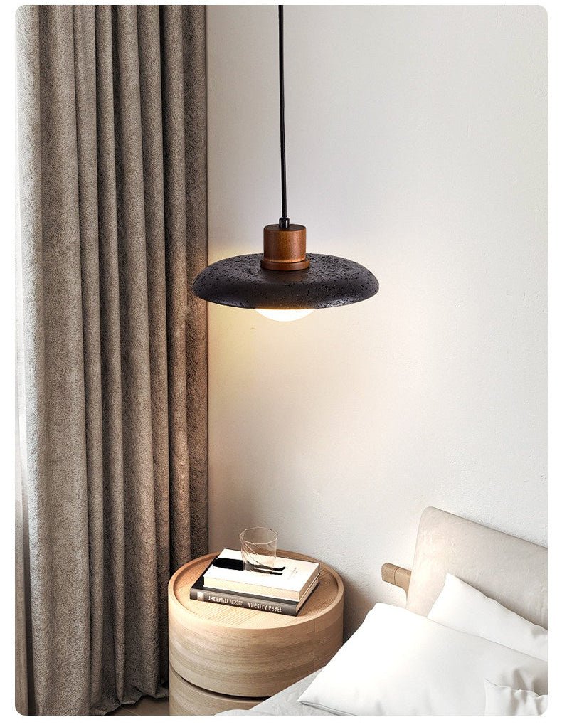 Podve Black Travertine Minimalist Pendant Light-Neutral Decor